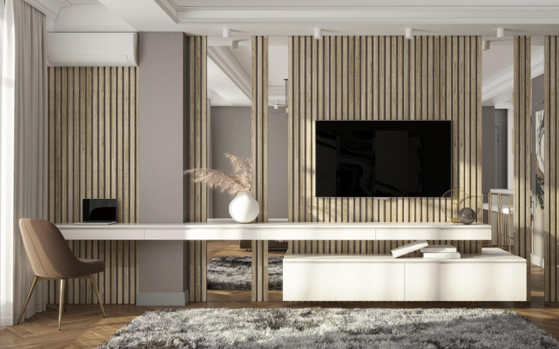 Как выделить и оформить ТВ-зону в гостиной: 7 идей