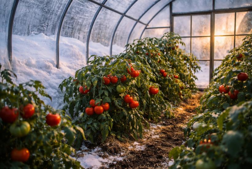 Помидоры в теплице зимой